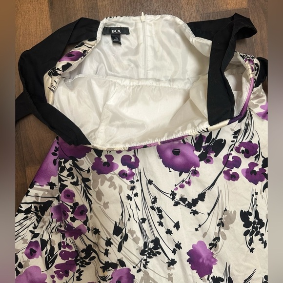 BCX Purple Pleated A-line Sundress for Wedding Guest - Picture 6 of 8